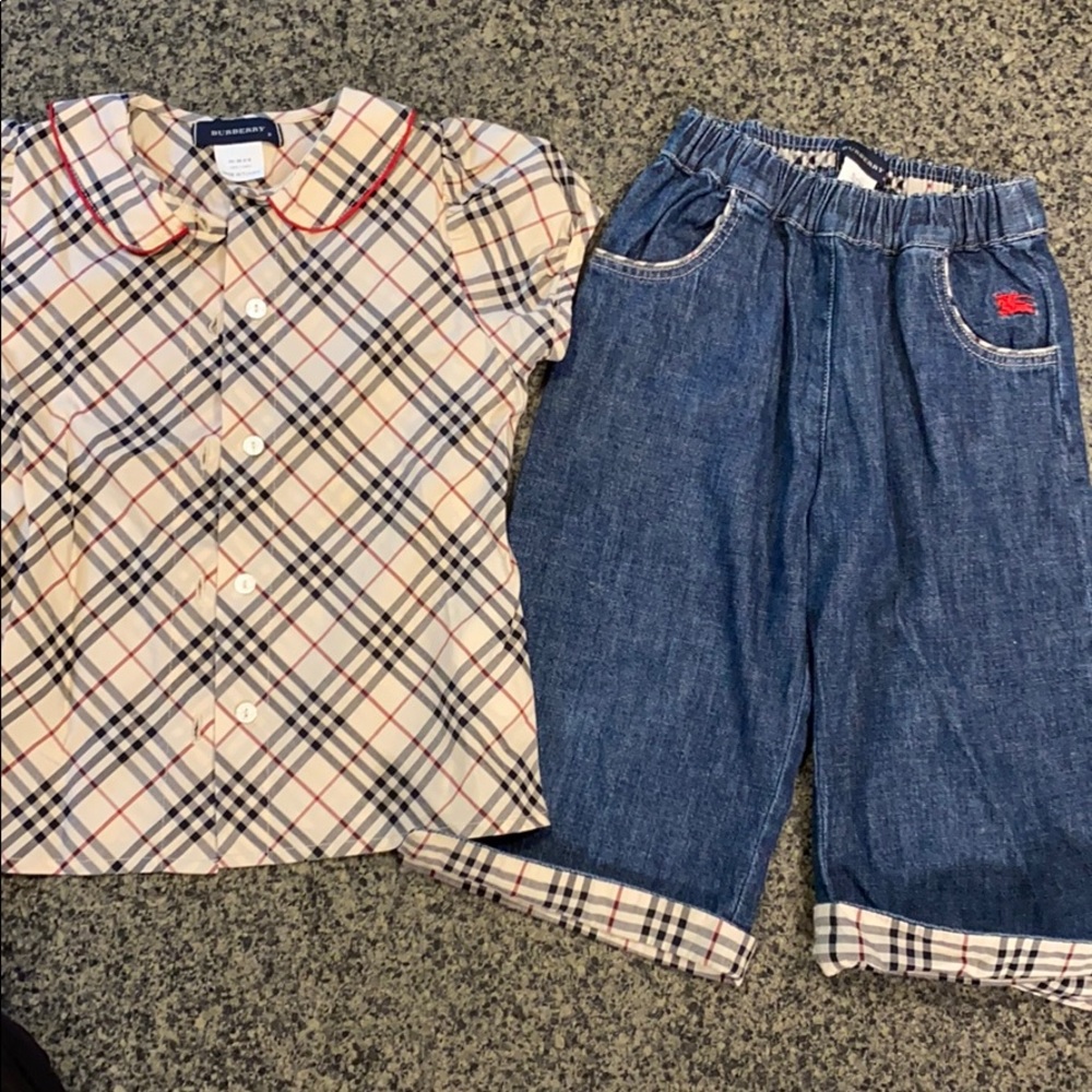 Adorable Little Girl Burberry Outfit.